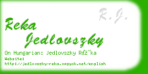 reka jedlovszky business card